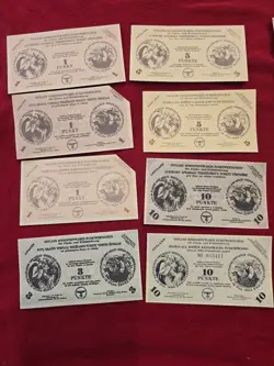 WW2 WWII GERMAN ELITE ESTLAND LATVIAN CURRENCY MONEY LOT X 8 1,5,3,10 PUNKT