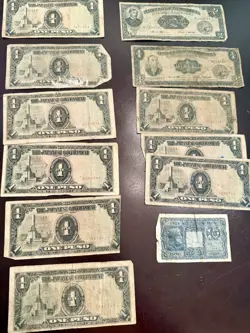 LOT OF FOREIGN CURRENCY, PAPER MONEY, WW2 ERA