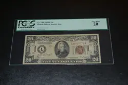 VF PCGS 20 1934A FR. 2305 $20 HAWAII OVERPRINT FEDERAL RESERVE U.S. BANKNOTE WW2