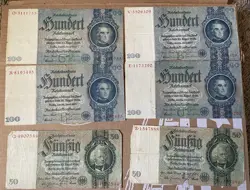 HUGE LOT 60 GERMANY WEIMAR THIRD REICH REICHSMARK NOTES PAPER CURRENCY WW2 RARE!