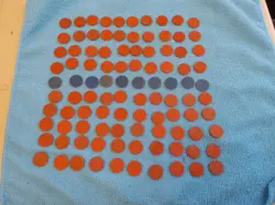 LOT OF 100 U.S. WWII OPA RED & BLUE 1 POINT RATION TOKENS WW2