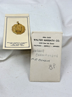 WW11  STERLING SILVER   INDOOR PRONE CHAMPIONSHIPS 1945 MEDAL HARBATH CO.  WW2