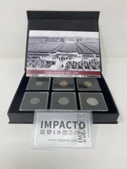 WW2 AUTHENTIC COINS -  6 NAZI COINS ISSUED FROM 1936 TO 1945 - THIRD REICH