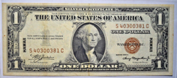 1935-A HAWAII $1 SILVER CERTIFICATE WW2 EMERGENCY $1 ~ XF!  INV#381