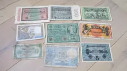 WW1 - WW2 FRENCH AND GERMAN BANKNOTES - INC. 1923 BIELEFELD BANKNOTES