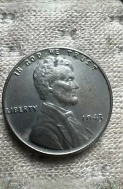 1943 US CHOICE AU/UNCIRCULATED LINCOLN EMERGENCY STEEL WW2 CENT! BEAUTY! BIN