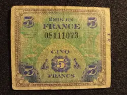 FRANCE   5 FRANCS  WW2 ERA