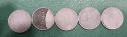 1940-41-42-43-44 GERMANY 10 REICHSPFENNIG / PFENNING COINS COLLECTION WW2 ERA