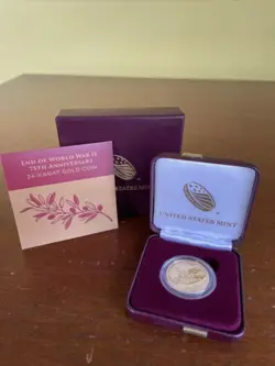 2020 END OF WORLD WAR II WW2 75TH ANNIVERSARY 24 KARAT GOLD COIN