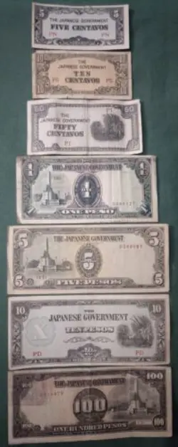 WORLD CURRENCY LOT FOREIGN BANKNOTES (PHILIPPINES, JAPANESE OCCUPATION WW2)