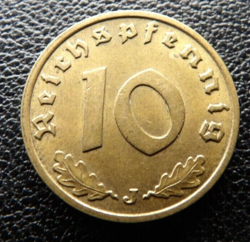 THIRD REICH GERMANY  WW2-ERA 10 REICHSPFENNIG (PFENNIG) BRONZE COIN GENUINE!!
