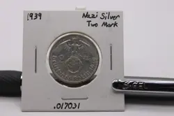 NAZI GERMANY 2 MARK *BEAUTIFUL* GENUINE WW2 THIRD REICH 2 REICHSMARK SILVER COIN