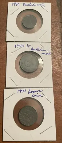 GERMAN COINS FROM WORLD WAR 2