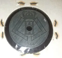 1944 BELGIUM 25 CENTIMES - WW2 COIN535