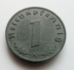 (494)GERMAN 3RD REICH 1940 A - 1  REICHSPFENNIG WWII COIN