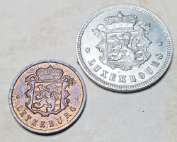 LUXEMBURG WW2 25 CMES COIN SET  * BU * ESTATE *