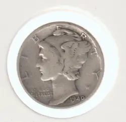 RARE OLD 1940 US WWII WORLD WAR SILVER MERCURY DIME COIN COLLECTION BULLION WW2