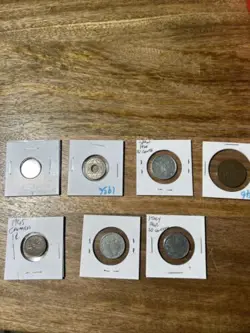 VINTAGE FOREIGN COIN LOT WORLD WAR 2 ERA