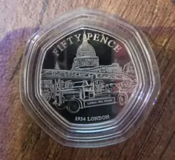2024 50P COIN WW2 LONDON FIRE BRIGADE IN CAPSULE