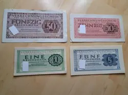 VERRECHNUNGSSCHECK WEHRMACHT WW2 DRITTES THIRD REICH GERMAN EMPIRE GERMANIA