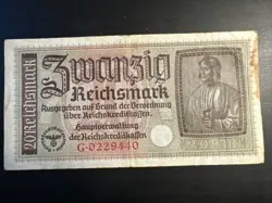 20 REICHSMARK WWII-ERA THIRD REICH 1940-1945 NAZI GERMANY BANKNOTE