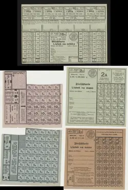TSCHECHIEN CZECHOSLOVAKIA  LEBENSMITTELKARTE  BöHMEN UND MäHREN MILITäR WW2 ( L2