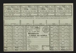 TSCHECHIEN CZECHOSLOVAKIA LEBENSMITTELKARTE
