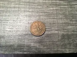 1925 CZECHOSLOVAKIA 5 HALERU - AU - RARE WW2 ERA COIN - LOT #3132S