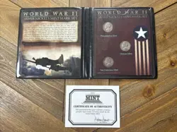 WORLD WAR 2 SILVER NICKELS MINT MARK SET FIRST COMMEMORATIVE MINT INC