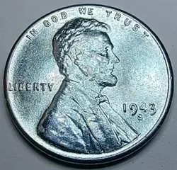 1943-S GEM BU UNCIRCULATED LINCOLN STEEL WW2 WHEAT PENNY CENT SAN FRANCISCO MINT