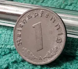 A  1940 WW2  1 REICHSPFENNIG~ GERMANY,CIRCULATED, 3RD REICH COIN