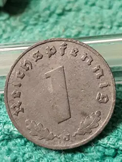 A  1941J WW2  1 REICHSPFENNIG~ GERMANY,CIRCULATED, 3RD REICH COIN