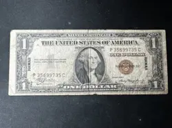 1935A HAWAII $1 SILVER CERTIFICATE BROWN SEAL WW2 NOTE FANCY SERIAL #M11
