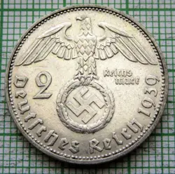 REICHSMARK HINDENBURG SWASTIKA