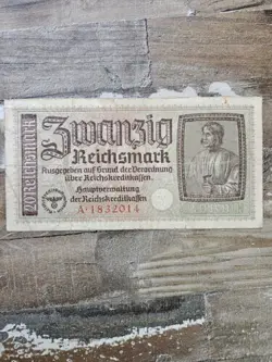 GERMANY 20 REICHSMARK 1940 REICHSKREDITKASSEN NAZI THIRD REICH WW2 P-R139