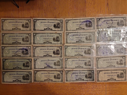 1942 JAPANESE GOVERNMENT PHILIPPINES TEN PESOS BANKNOTE WAR WW2 CURRENCY (LL302)