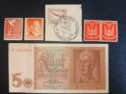 GERMAN STAMPS & BANKNOTE WW2-ERA