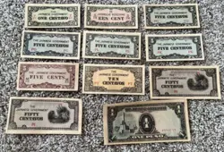 LOT OF WW2 JAPANESE GOVERNMENT BANKNOTES (F-XF VARYING)