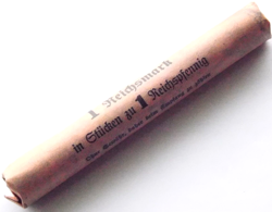 GERMAN ROLL 100X 1 REICHSPFENNIG COINS 1940 - 1944 ZINC SWASTIKA 3RD WW2 PFENNIG