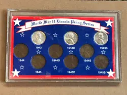WWII WW2 LINCOLN PENNY SERIES 1C SET COLLECTION WHEAT STEEL PENNY WAR TIME