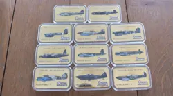 11 RAF WORLD WAR 2 AEROPLANES  24CT GOLD PLATED INGOT