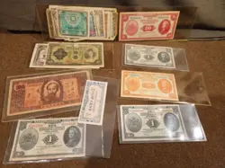 WW2 WWII FOREIGN CURRENCY LOT