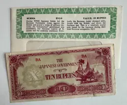 BURMA 10 RUPEE