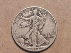 1943 D WALKING LIBERTY HALF DOLLAR SILVER COIN 50 CENTS WORLD WAR TWO WWII WW2