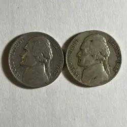 WW2 ERA 3)1943 STEEL CENTS 2)1942 TYPE 1 NICKELS 11)1942-45 35% SILVER NICKELS