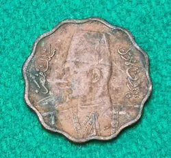 VINTAGE 1943 (1362AH) WW2 EGYPT 10 MILLIEMES COIN