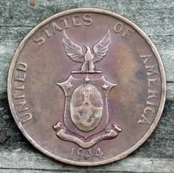 1944-S PHILIPPINES ONE CENTAVOS CIRCULATED COIN WW2 DATE