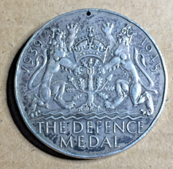 1939-1945 WW2 CANADA THE DEFENCE MEDAL SILVER .800 - KING GEORGE VI