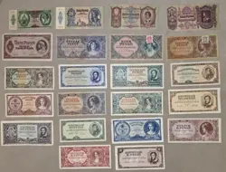 HUNGARY WW2 22 PCS COLLECTION BANKNOTES (VF-XF)  1.000.000 B.PENGO SERIE (III.)