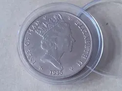 ISLE OF MAN £5 COIN 1995 , WINSTON CHURCHILL,  50TH ANNIVERSARY END OF WW2